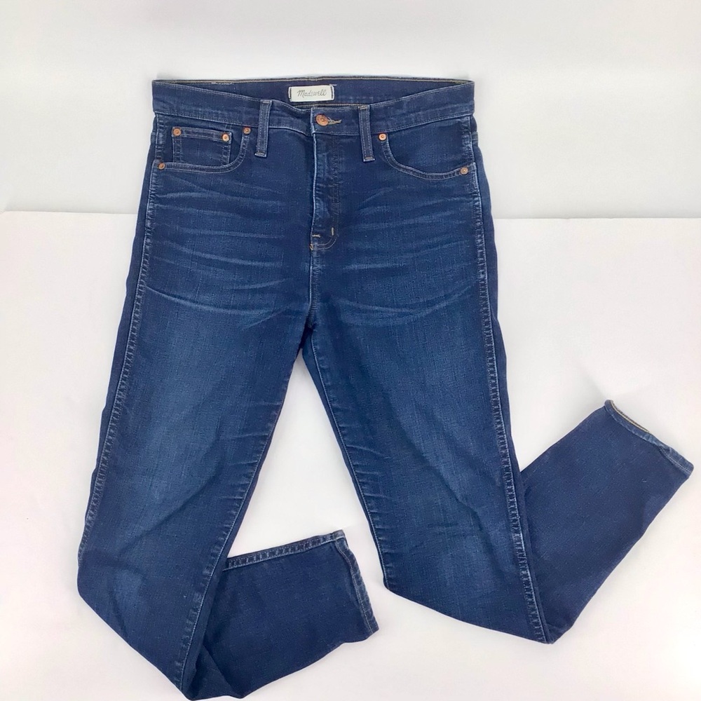 Madewell 10" High-Rise Skinny Jeans - Hayes Wash / Blue  Style F4684 Size 30 - Picture 3 of 14